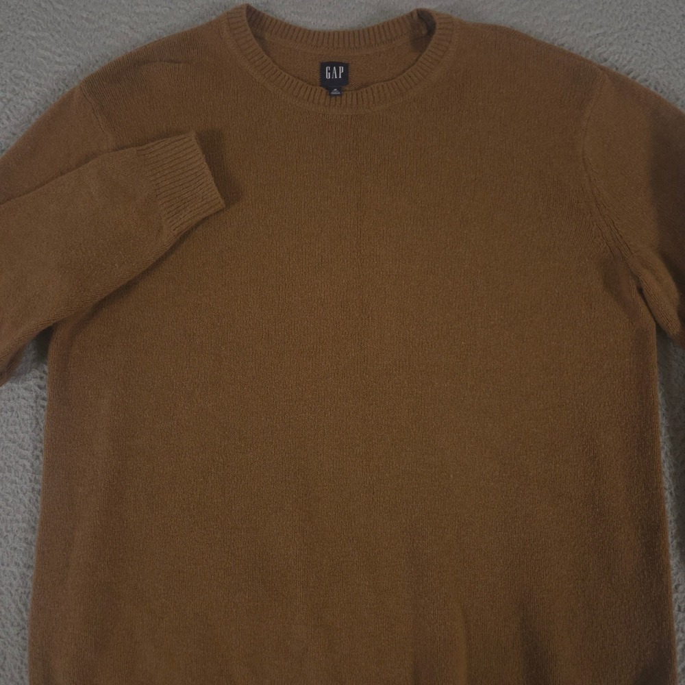Gap Sweater Mens Medium Tall Brown CashSoft Tunic Cocoa Powder Cotton Blend Knit